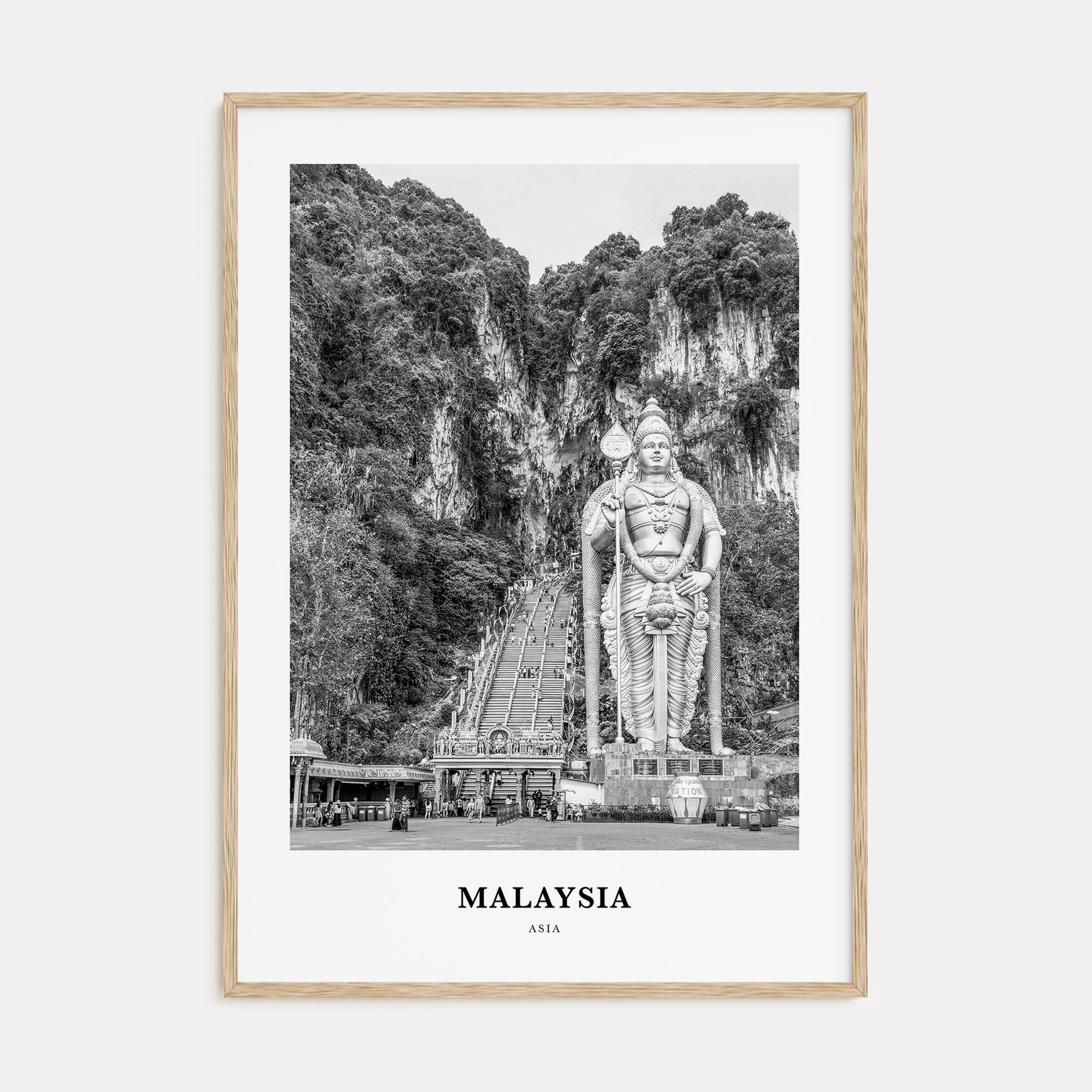 Malaysia Portrait B&W Poster