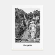 Malaysia Portrait B&W Poster