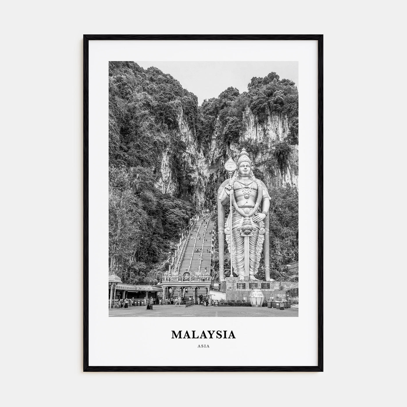 Malaysia Portrait B&W Poster