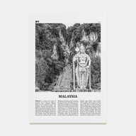 Malaysia Travel B&W Poster