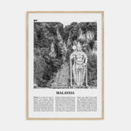 Malaysia Travel B&W Poster