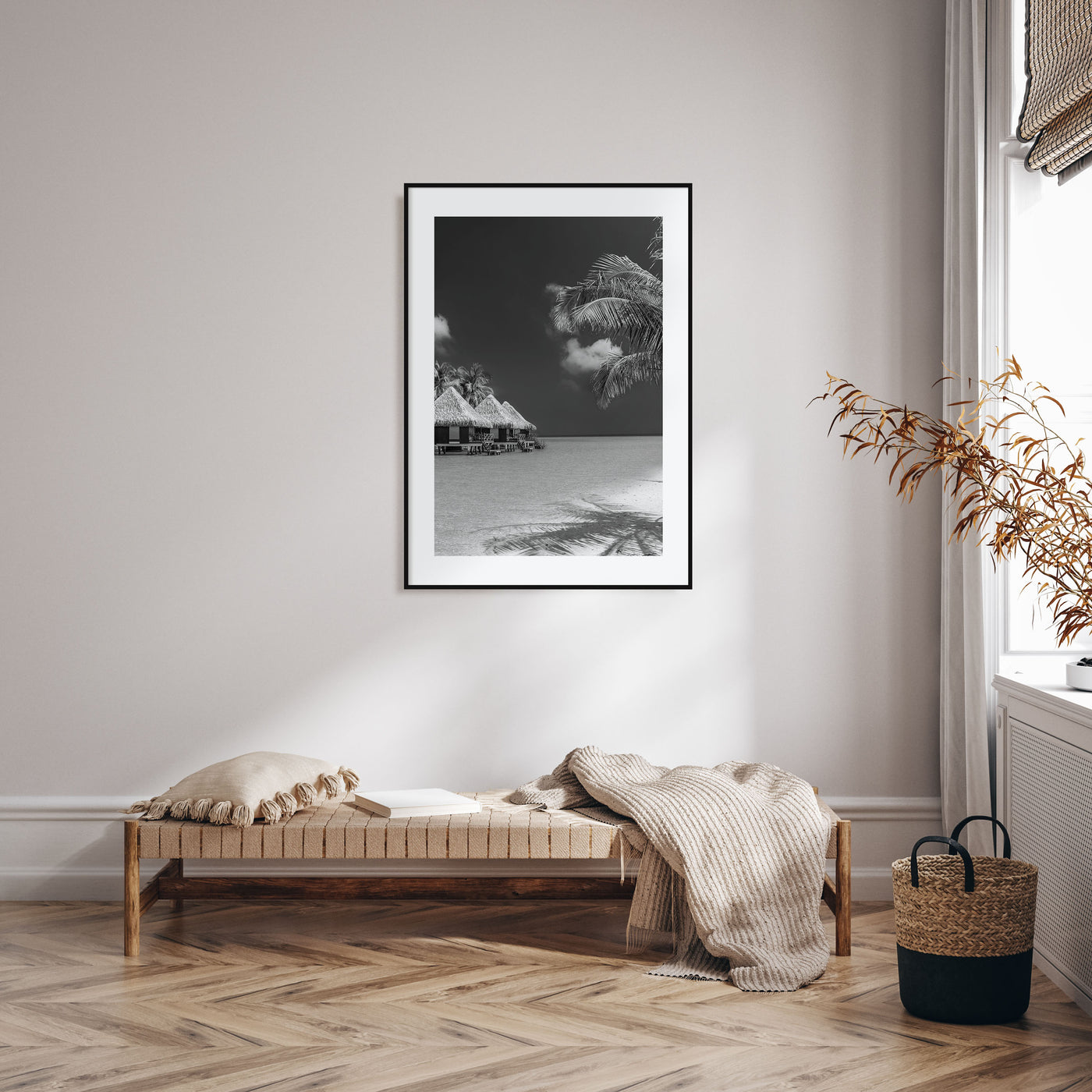 Maldives Photo B&W Poster