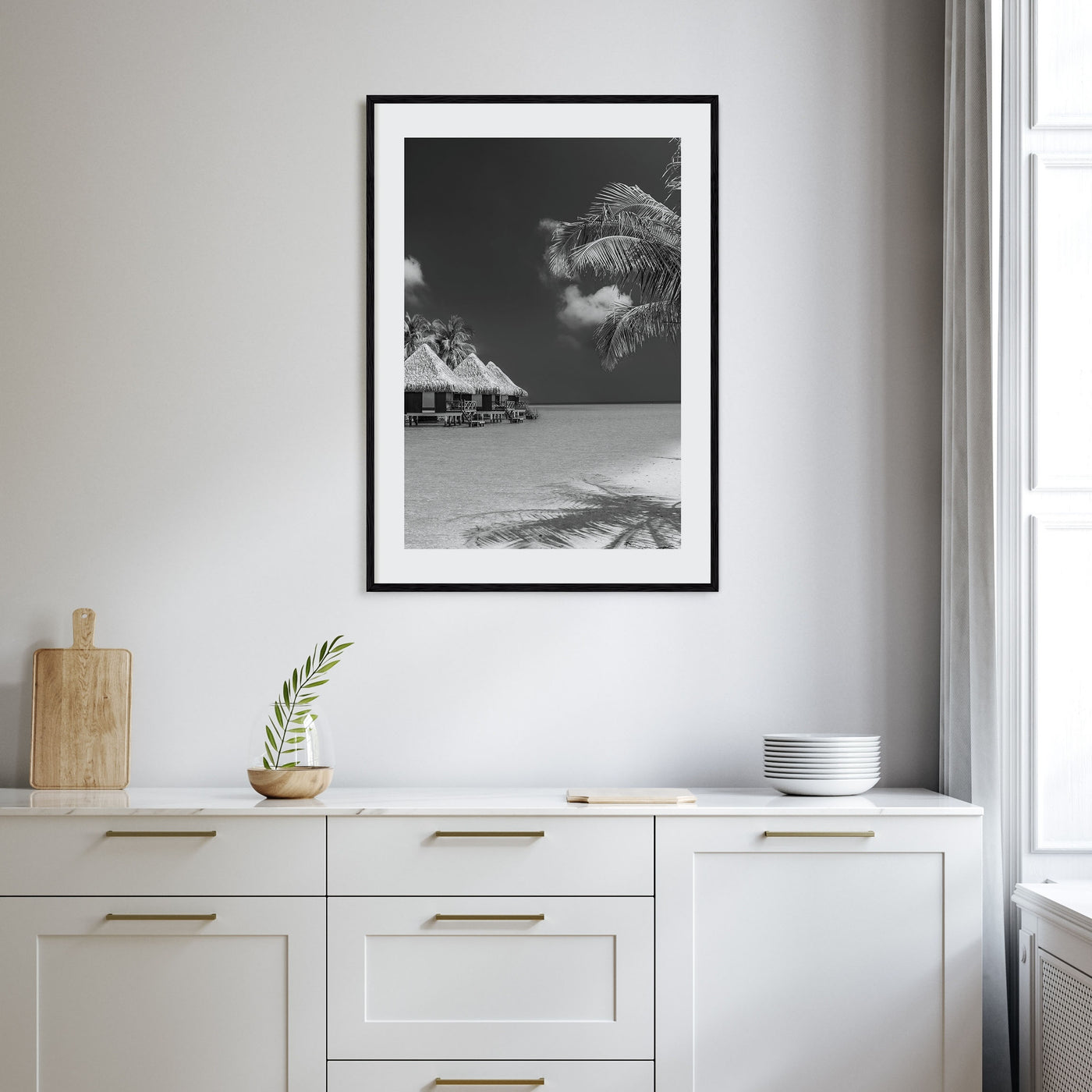 Maldives Photo B&W Poster