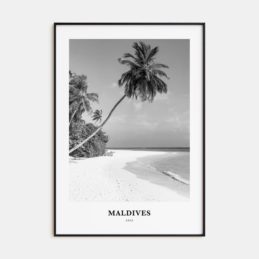 Maldives Portrait B&W No 1 Poster