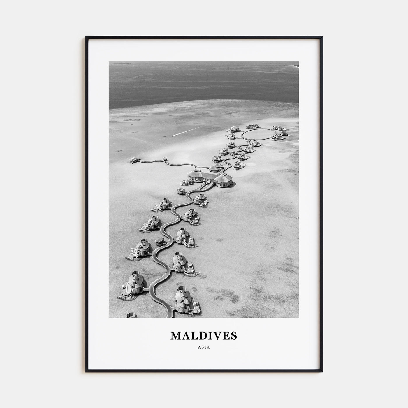 Maldives Portrait B&W No 2 Poster