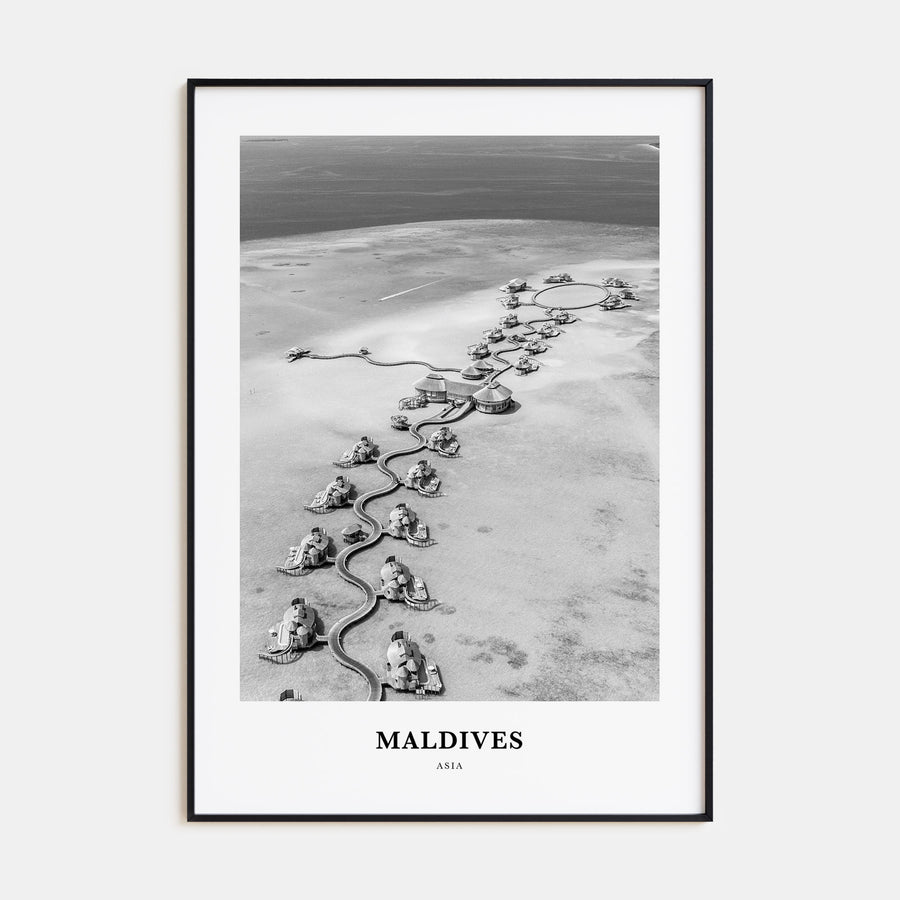 Maldives Portrait B&W No 2 Poster