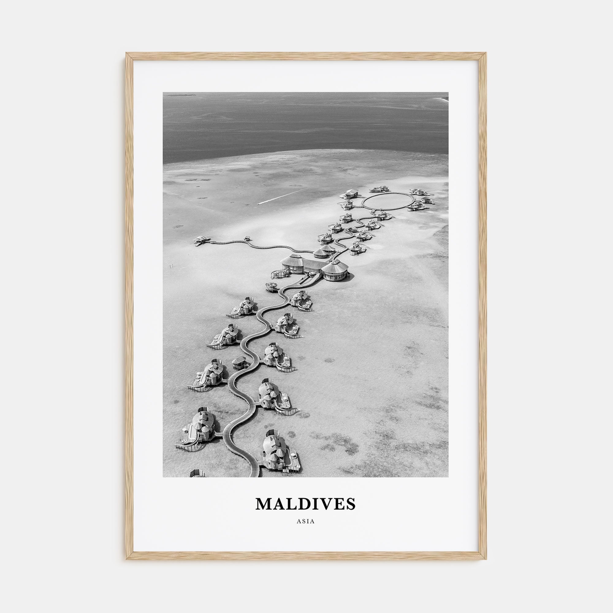 Maldives Portrait B&W No 2 Poster