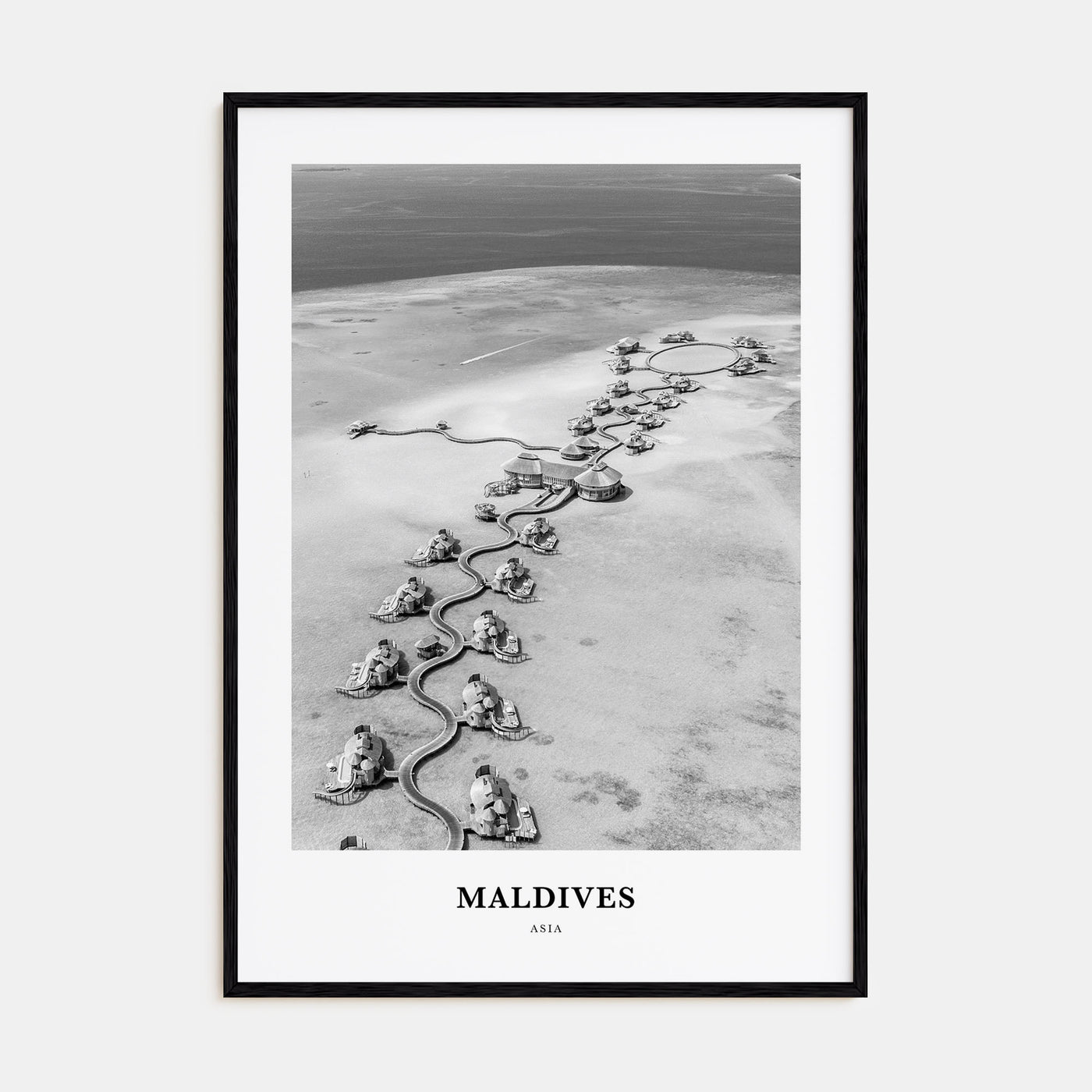 Maldives Portrait B&W No 2 Poster