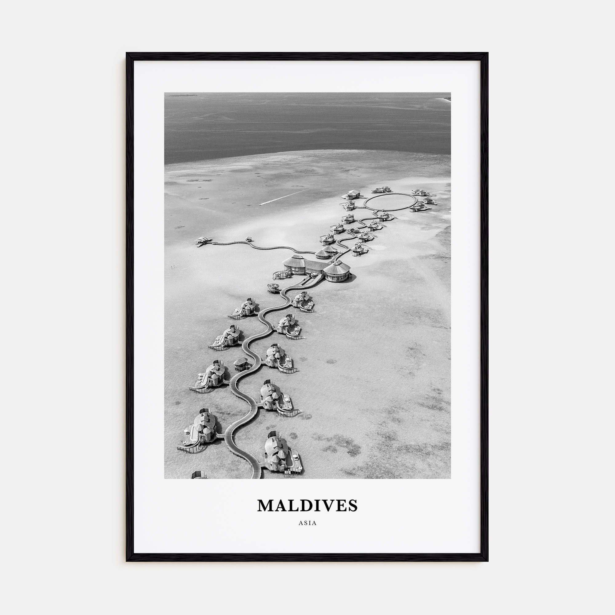Maldives Portrait B&W No 2 Poster