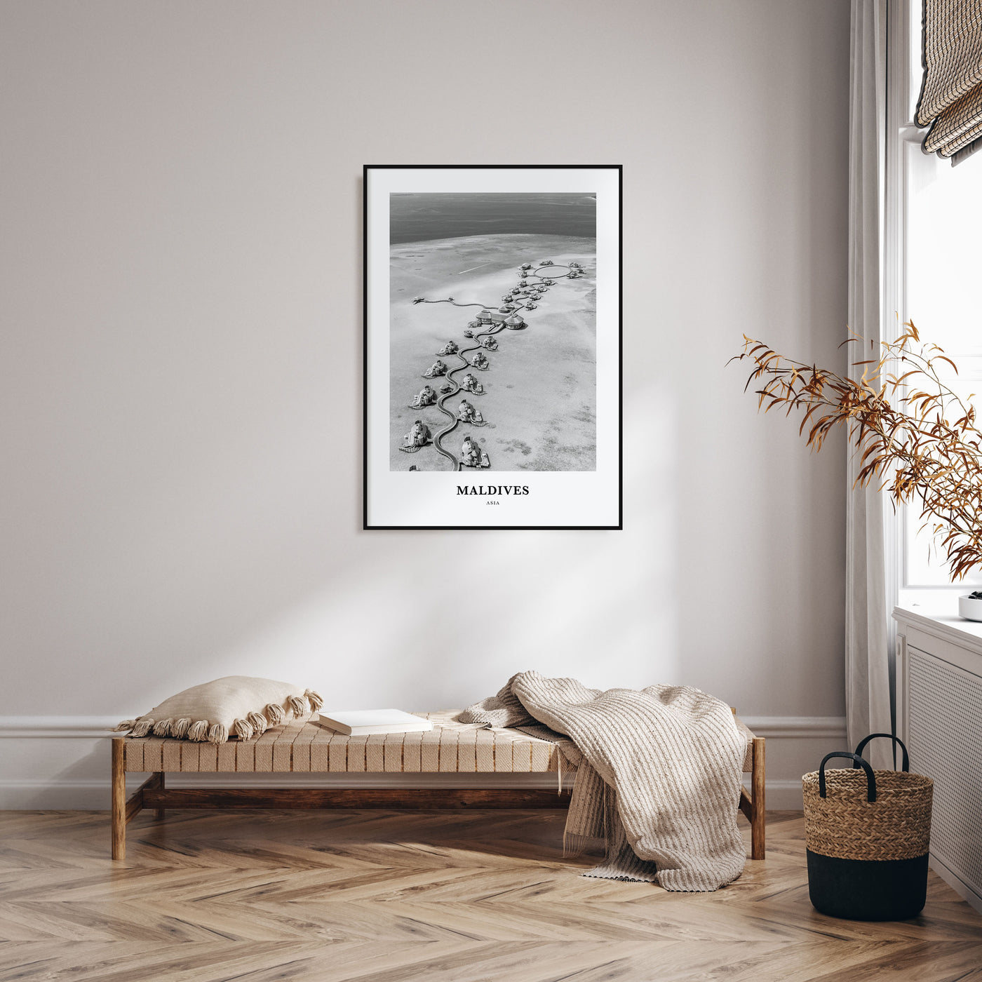 Maldives Portrait B&W No 2 Poster