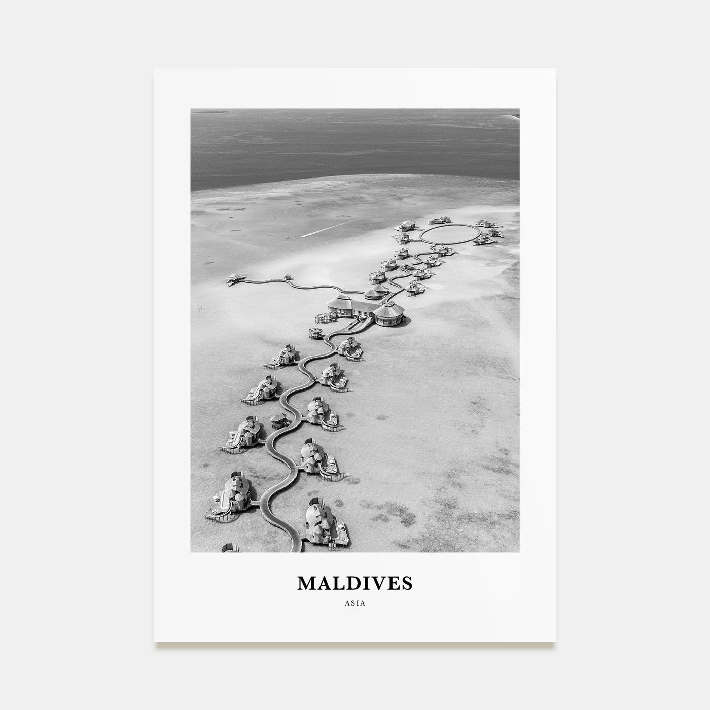 Maldives Portrait B&W No 2 Poster