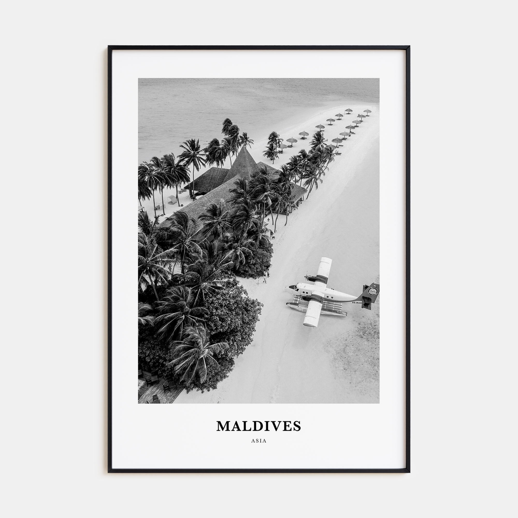 Maldives Portrait B&W No 3 Poster