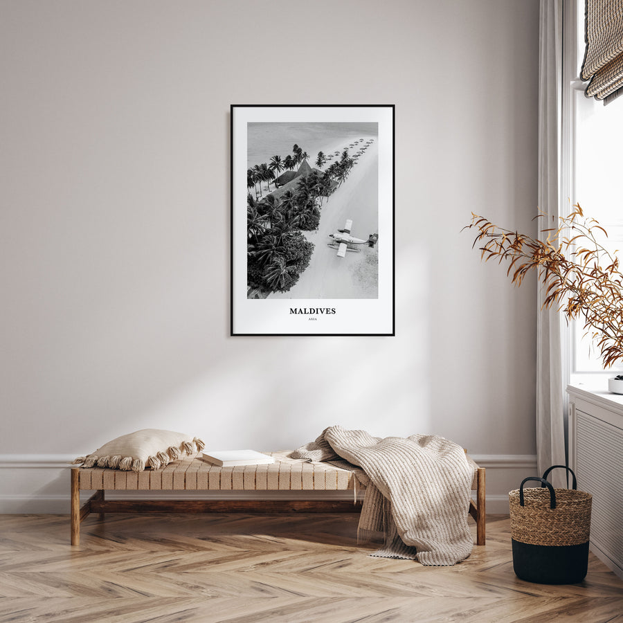 Maldives Portrait B&W No 3 Poster