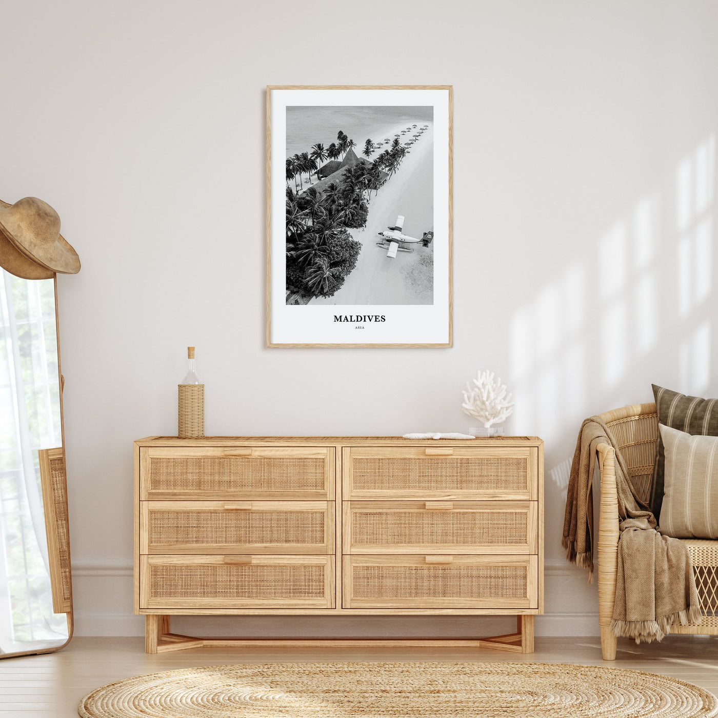 Maldives Portrait B&W No 3 Poster