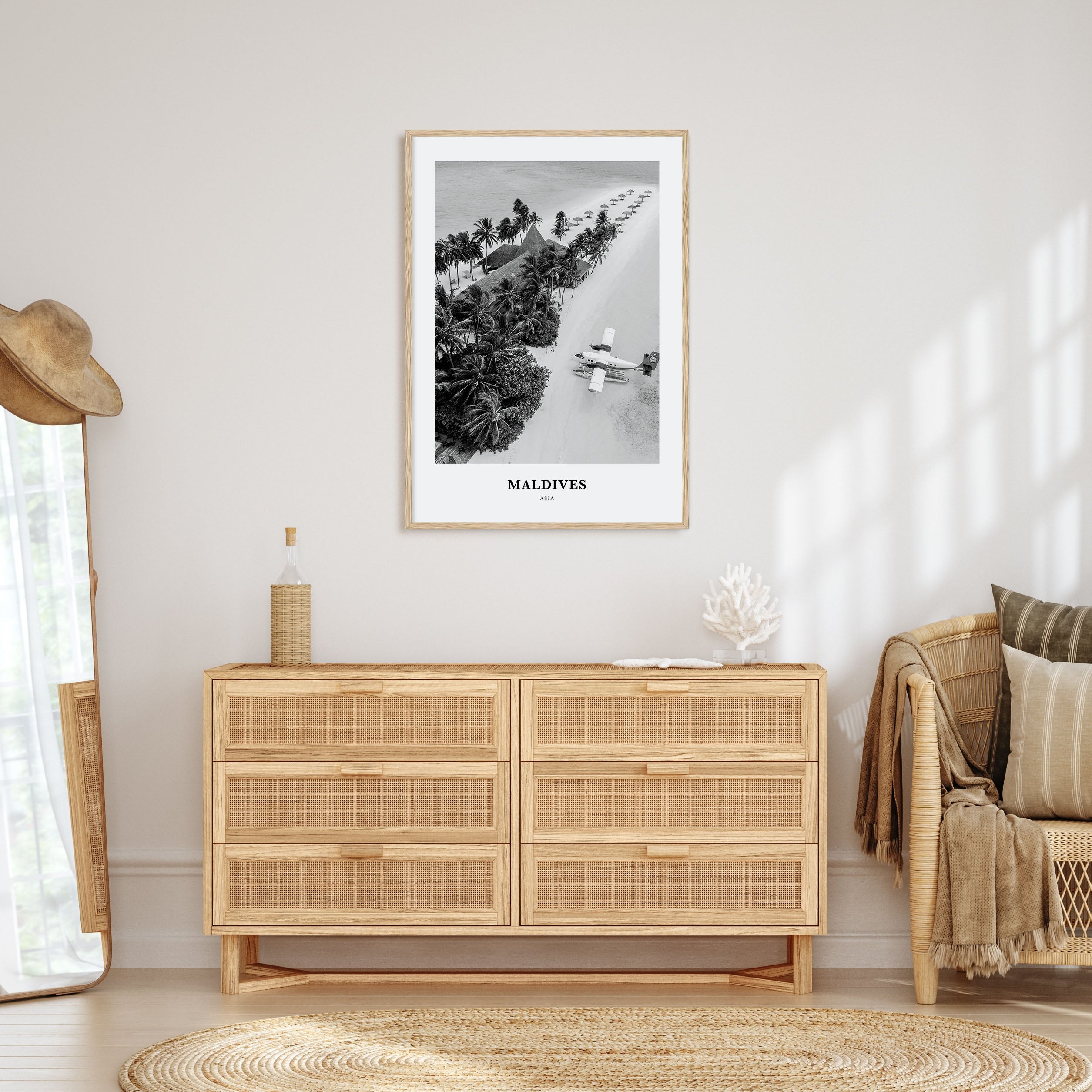Maldives Portrait B&W No 3 Poster