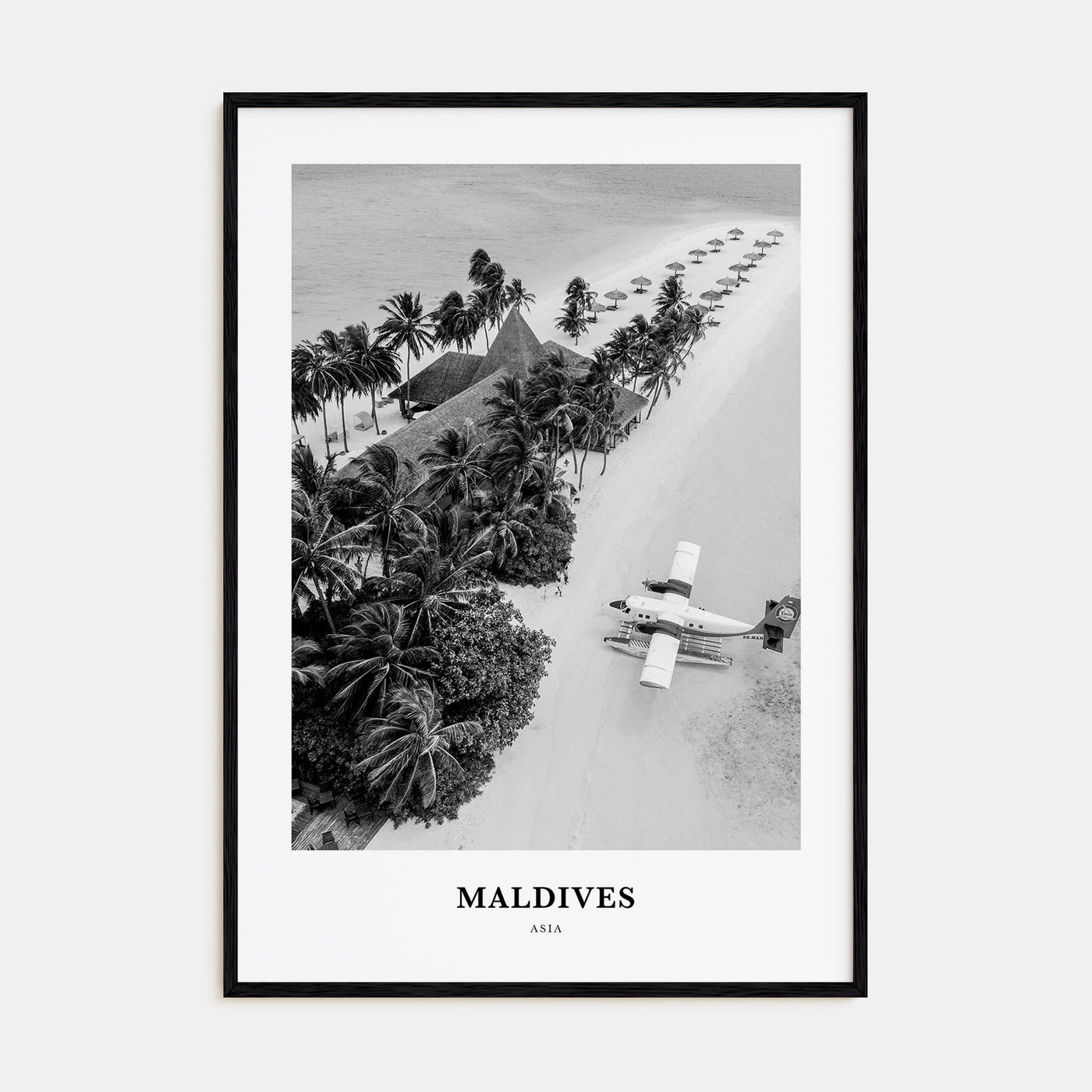 Maldives Portrait B&W No 3 Poster
