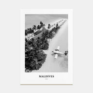 Maldives Portrait B&W No 3 Poster