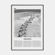 Maldives Travel B&W No 2 Poster