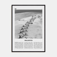 Maldives Travel B&W No 2 Poster