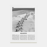 Maldives Travel B&W No 2 Poster