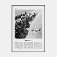 Maldives Travel B&W No 3 Poster