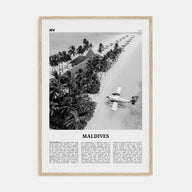 Maldives Travel B&W No 3 Poster
