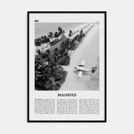 Maldives Travel B&W No 3 Poster