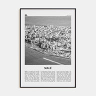 Malé Travel B&W Poster