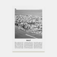 Malé Travel B&W Poster