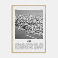 Malé Travel B&W Poster