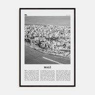 Malé Travel B&W Poster