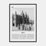Mali Travel B&W Poster