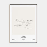 Malibu Drawn Poster