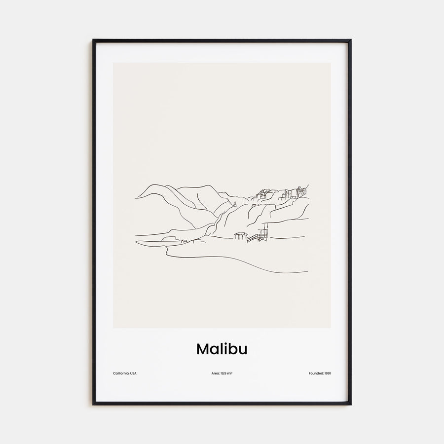 Malibu Drawn Poster