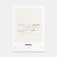Malibu Drawn Poster