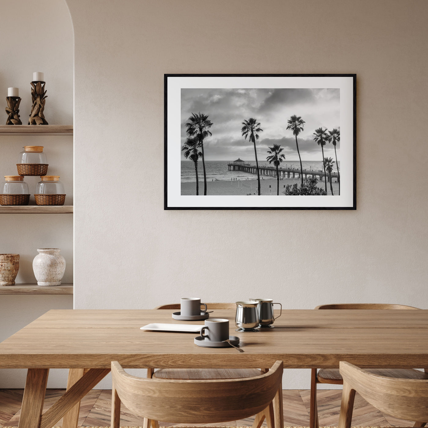 Malibu Landscape B&W Poster