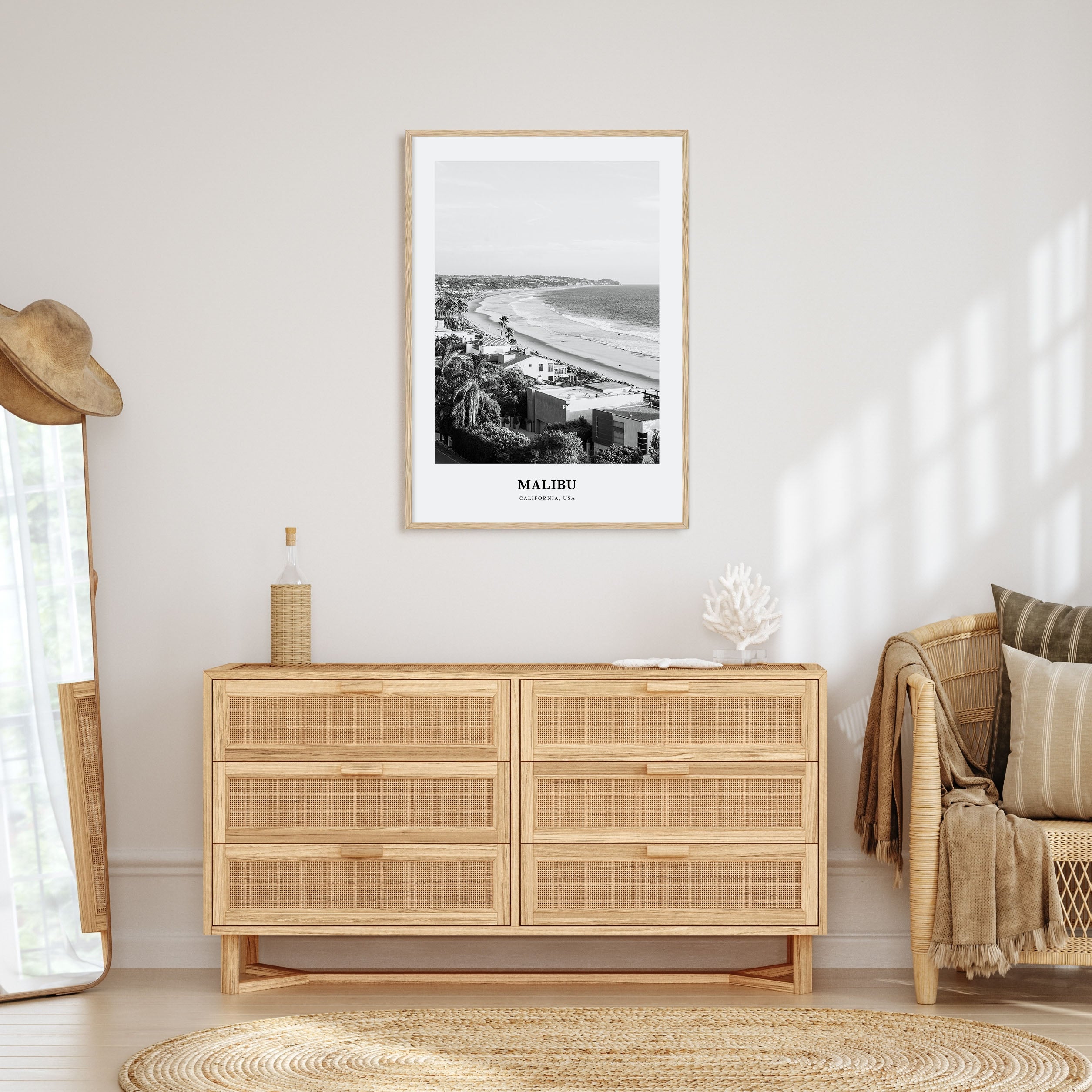 Malibu Portrait B&W No 2 Poster