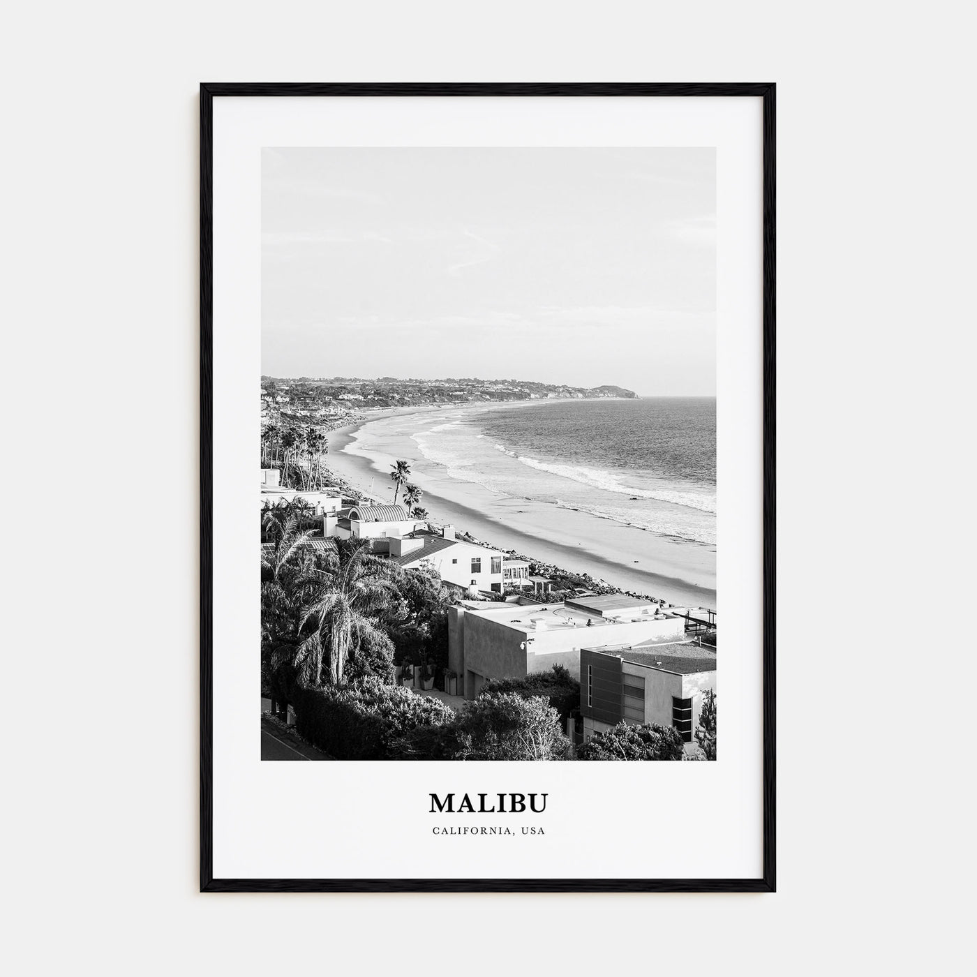 Malibu Portrait B&W No 2 Poster