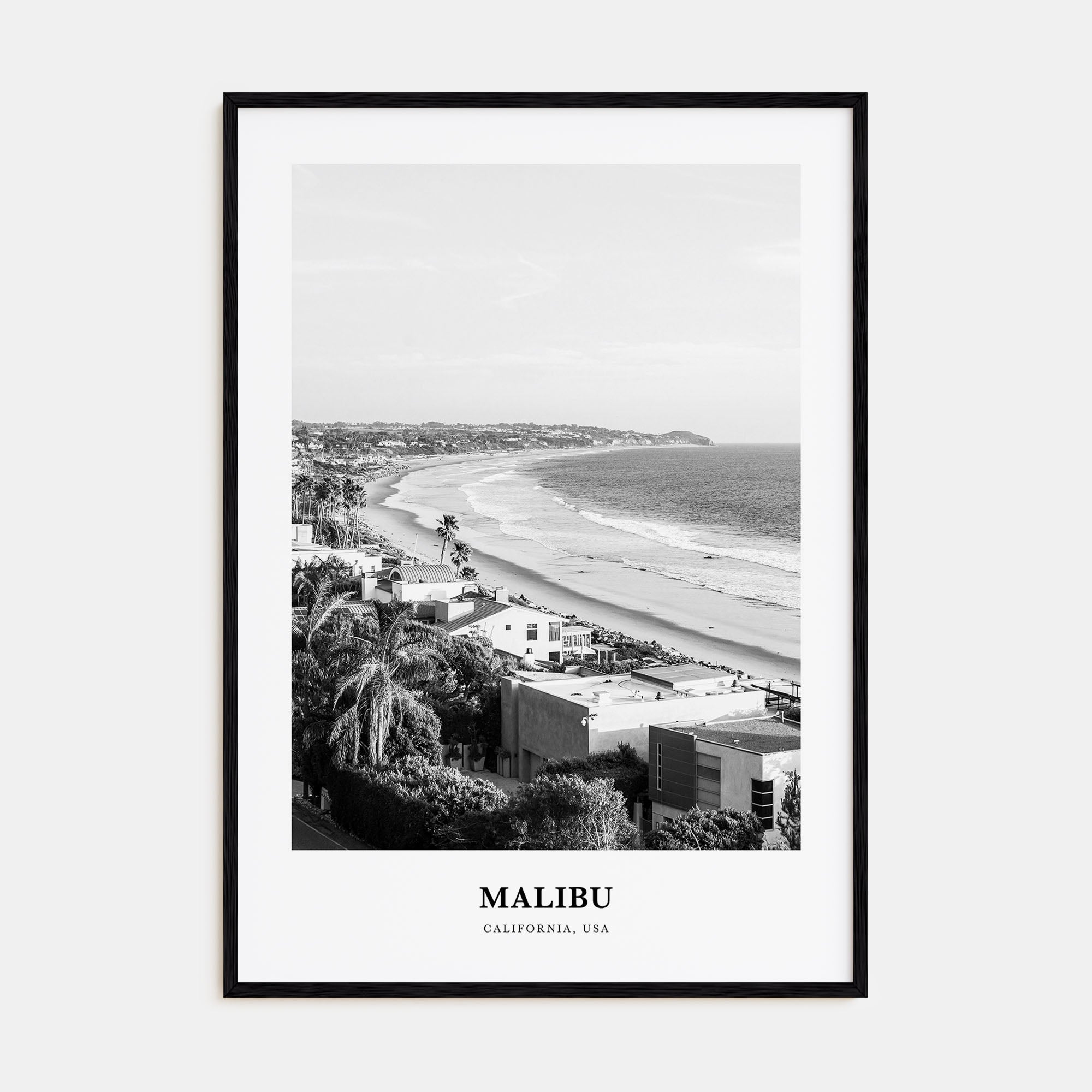 Malibu Portrait B&W No 2 Poster