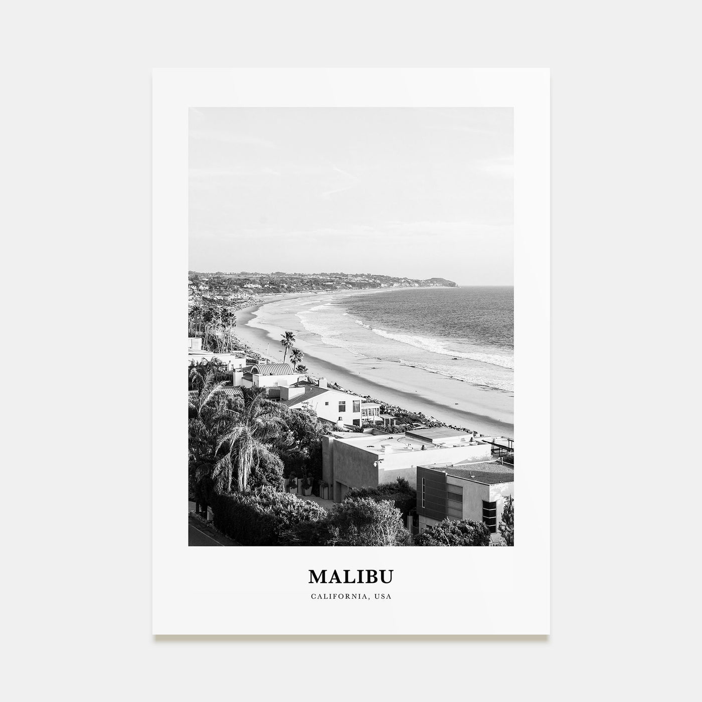 Malibu Portrait B&W No 2 Poster