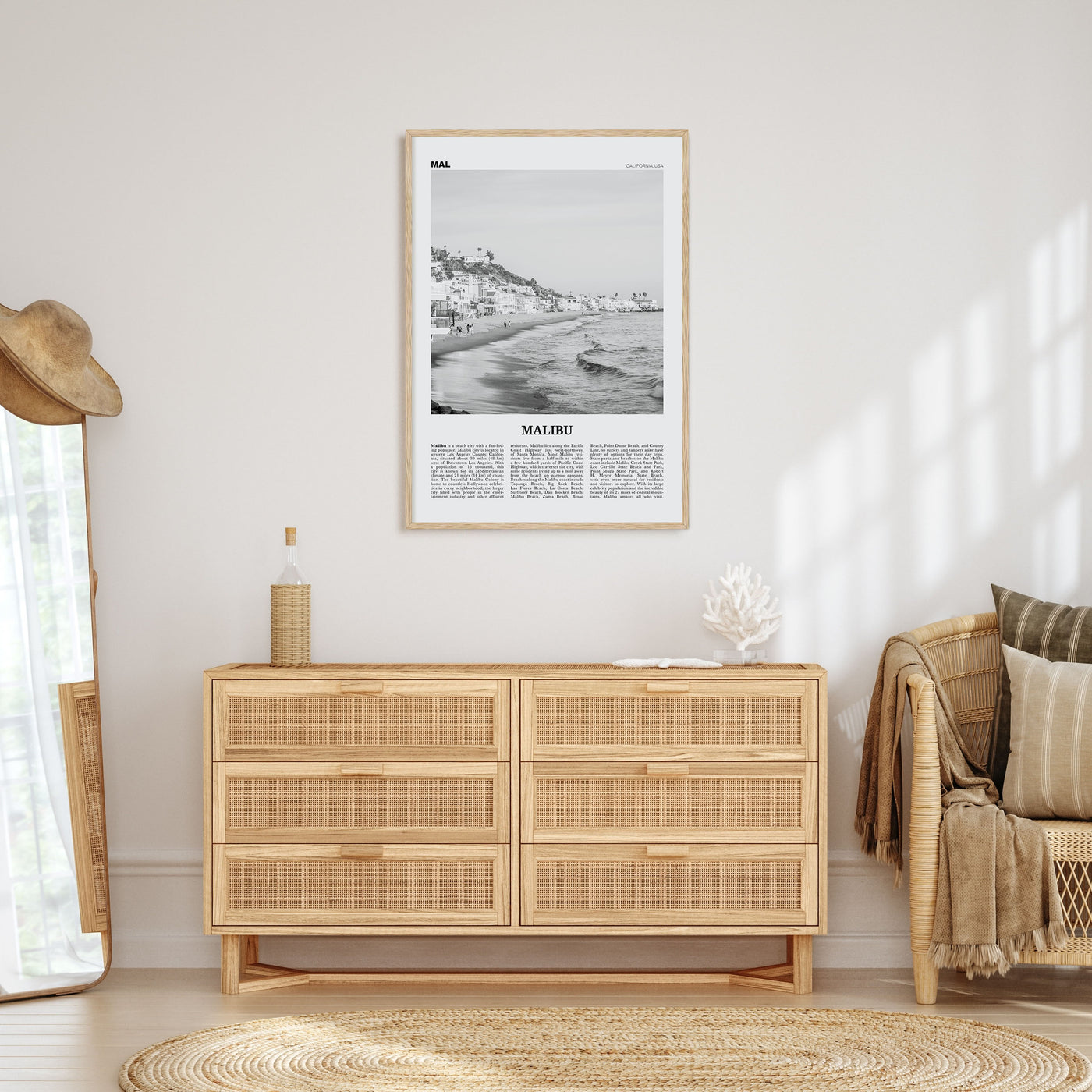 Malibu Travel B&W No 1 Poster