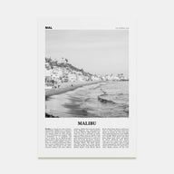 Malibu Travel B&W No 1 Poster