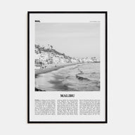 Malibu Travel B&W No 1 Poster
