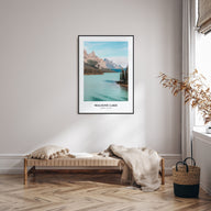 Maligne Lake Portrait Color Poster