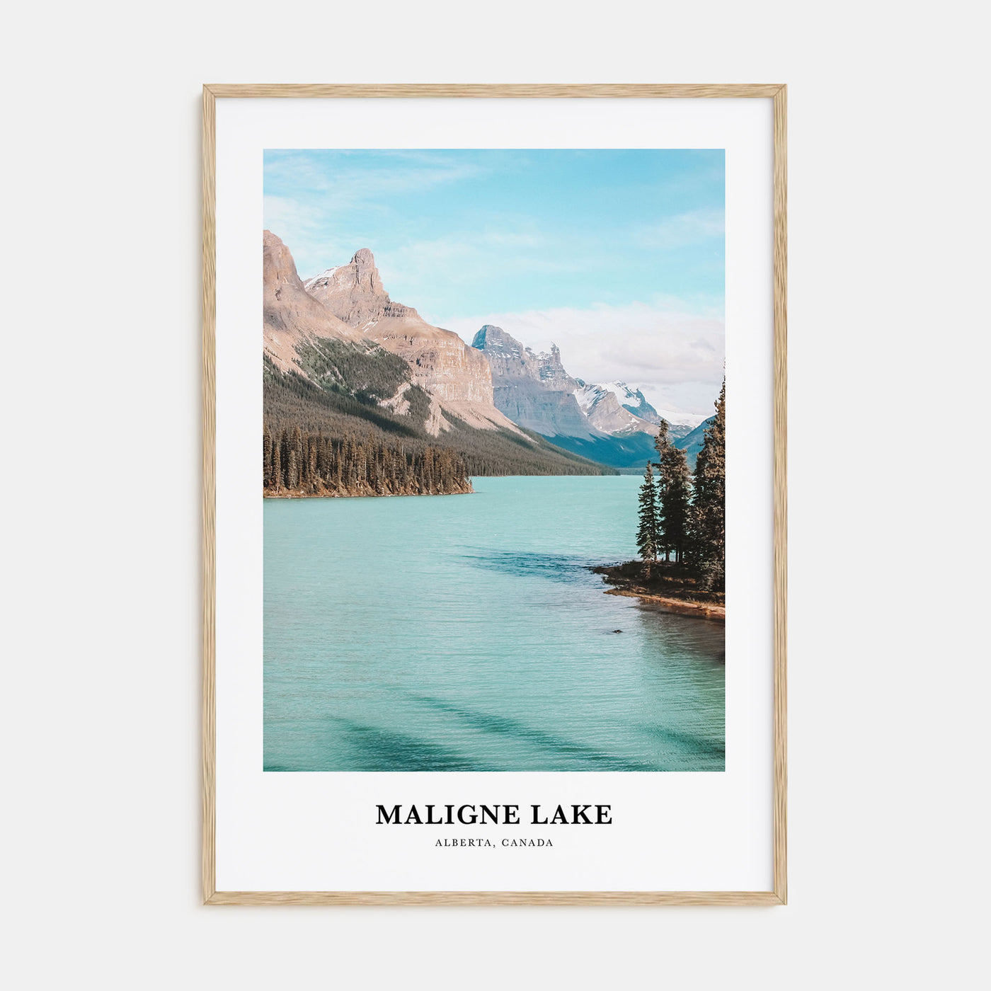 Maligne Lake Portrait Color Poster