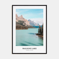 Maligne Lake Portrait Color Poster