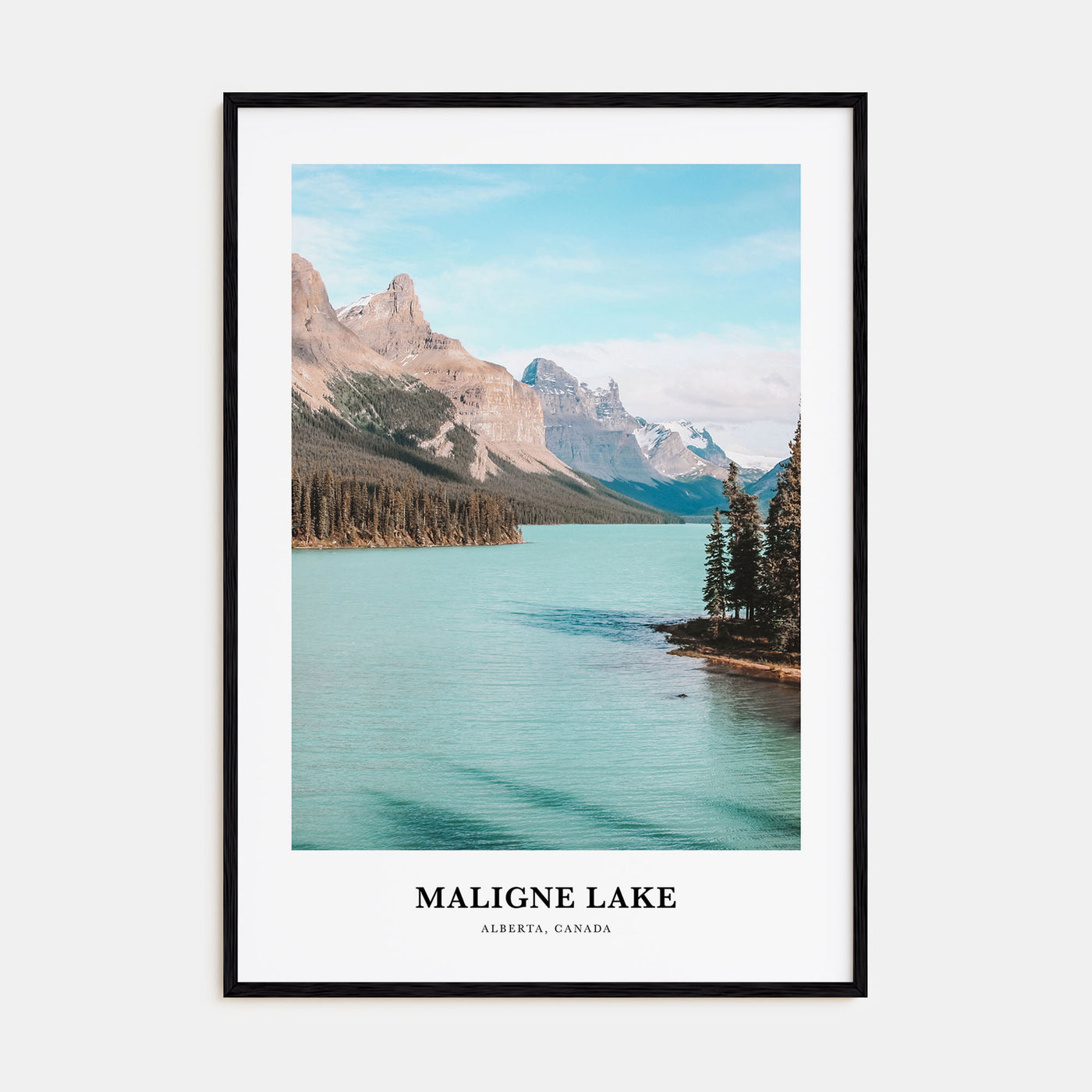 Maligne Lake Portrait Color Poster