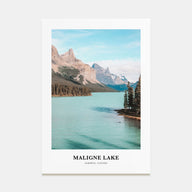 Maligne Lake Portrait Color Poster