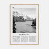 Maligne Lake Travel B&W Poster