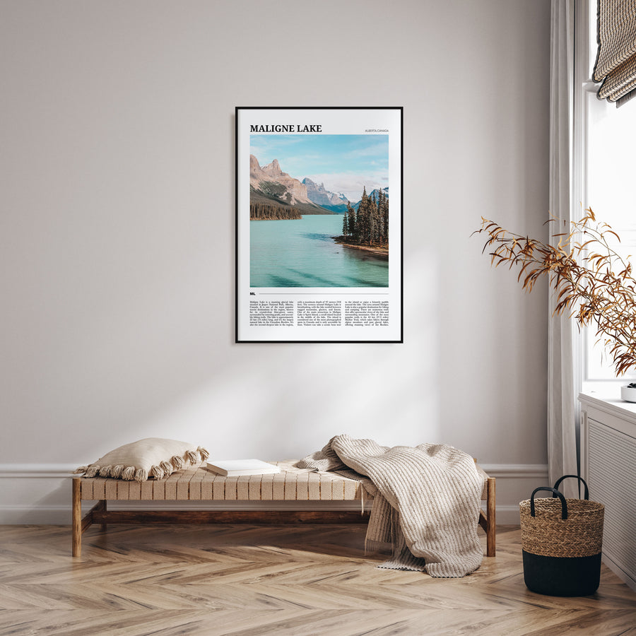 Maligne Lake Travel Color Poster